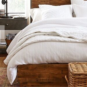Pottery Barn Honeycomb Cotton Duvet Cover + Shams